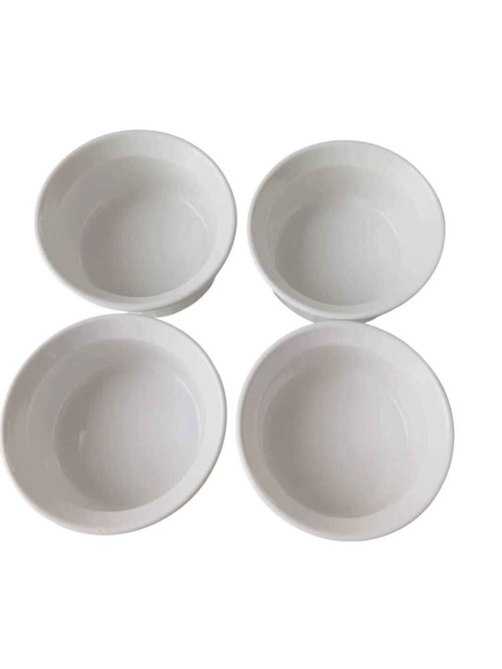Corning Ware French White Ribbed 7 Oz Ramekins 200 ML. Set Of 4 - Picture 2 of 6